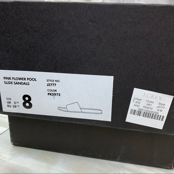 NWT J.Crew Pink Floral Jelly Flower Pool Slides Flip Flops Sandals Size 7 8 - Picture 10 of 16